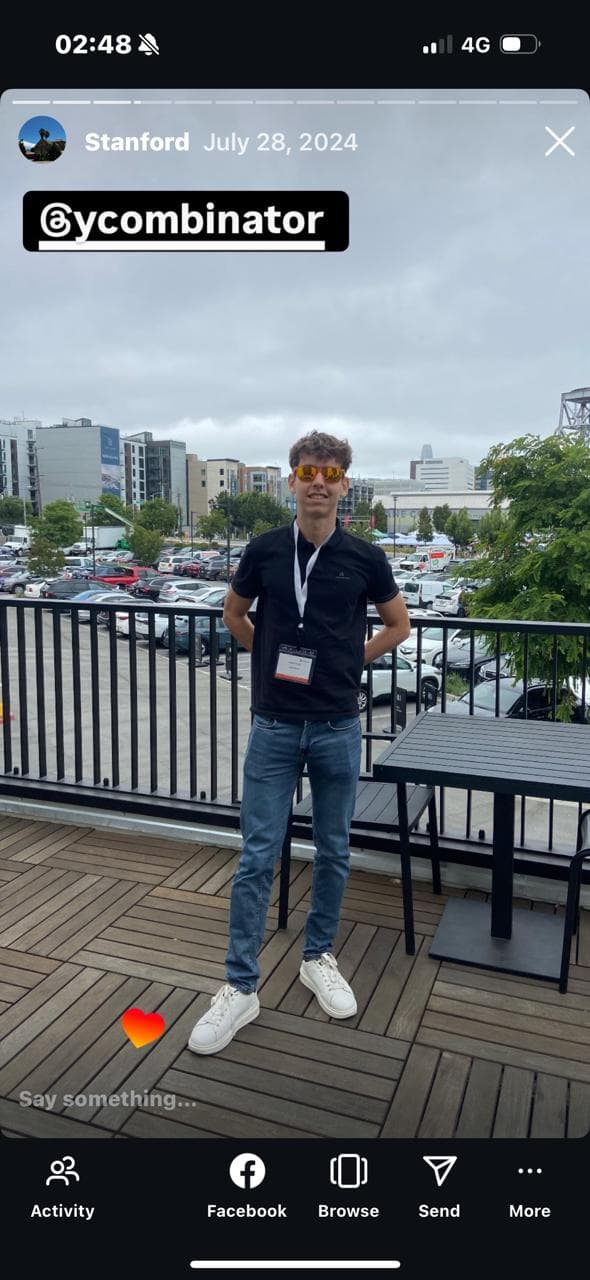 Founder-energy snapshot from the same phase.